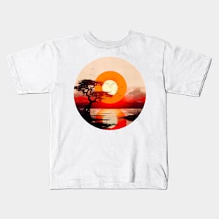 Vinyl sunset Kids T-Shirt